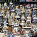 collection of beer steins