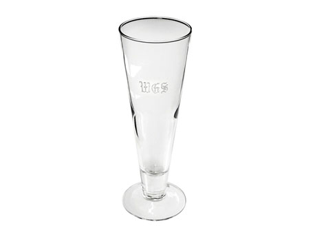 beer glasses. an engraved eer glass,
